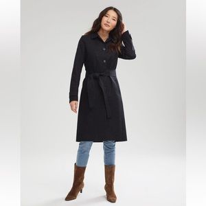 Black Belted Trench - NWOT - RW&CO - Women’s Rain Coat - Size Large